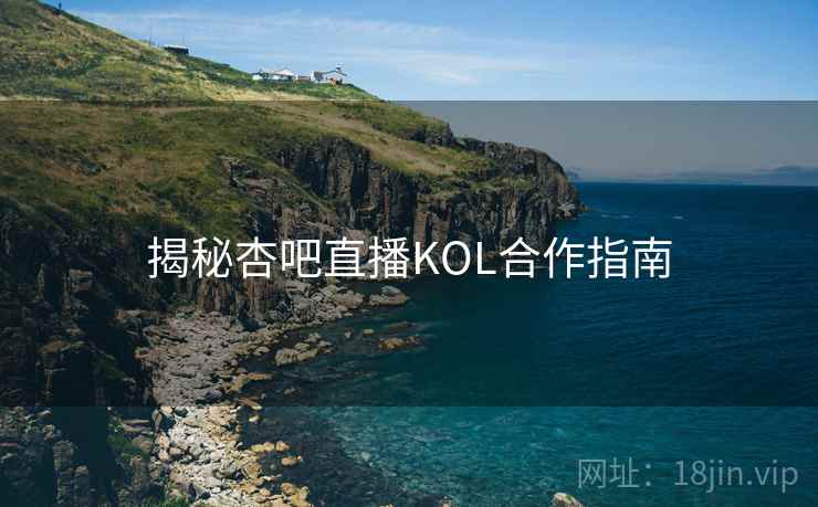 揭秘杏吧直播KOL合作指南