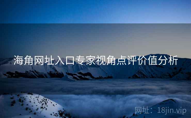 海角网址入口专家视角点评价值分析