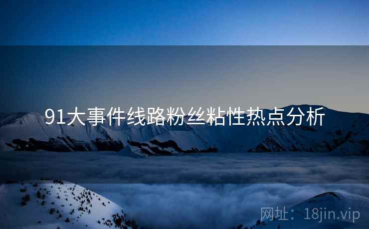 91大事件线路粉丝粘性热点分析